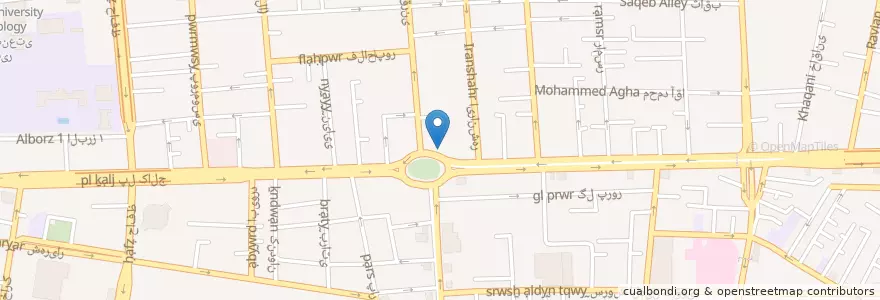 Mapa de ubicacion de پلیس راهنمایی و رانندگی تهران بزرگ منطقه ۶ en 伊朗, 德黑兰, شهرستان تهران, 德黑蘭, بخش مرکزی شهرستان تهران.