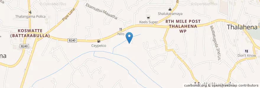 Mapa de ubicacion de Lumbini Monastery en Sri Lanka, බස්නාහිර පළාත, කොළඹ දිස්ත්‍රික්කය.