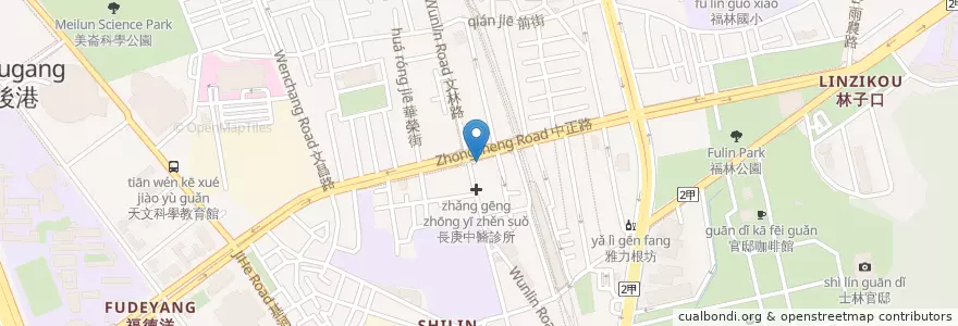 Mapa de ubicacion de 陽信商業銀行 en 臺灣, 新北市, 臺北市, 士林區.