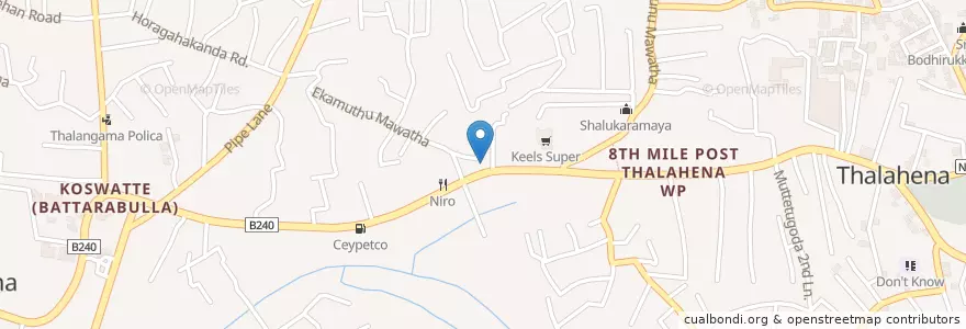 Mapa de ubicacion de Subhodhi Junior School en 斯里蘭卡, 西部省, කොළඹ දිස්ත්‍රික්කය.