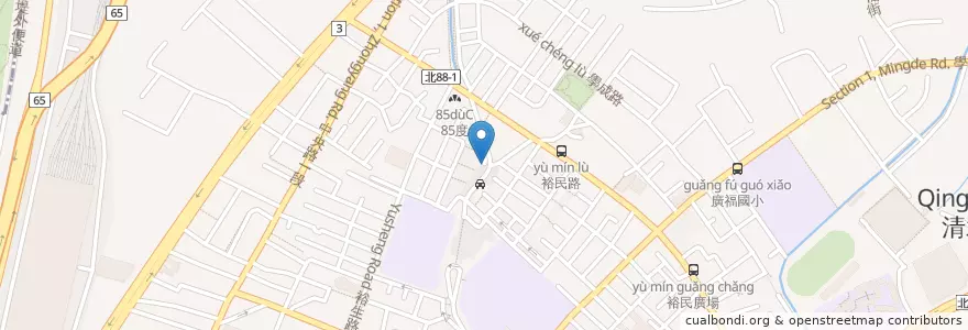 Mapa de ubicacion de 海山站停車場（進場） en 타이완, 신베이 시, 투청 구.