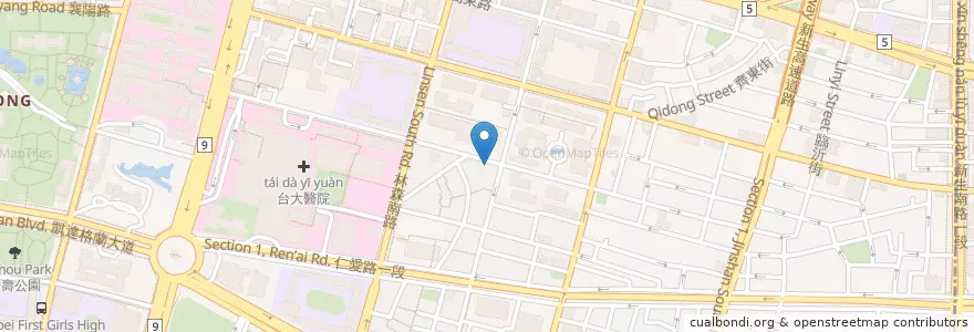 Mapa de ubicacion de 貓下去 en Taiwan, New Taipei, Taipei, Zhongzheng District.