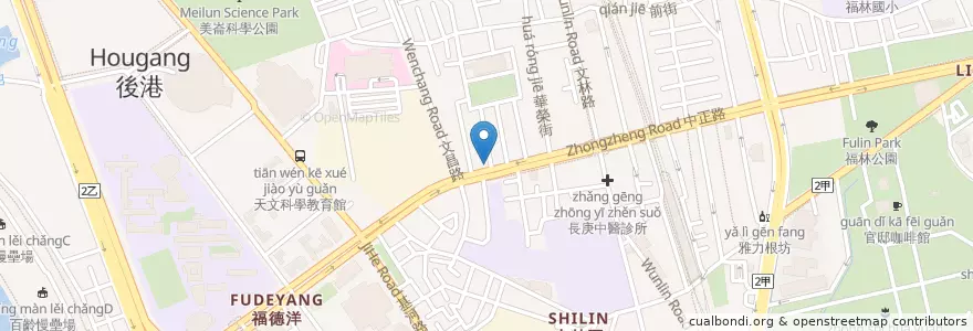 Mapa de ubicacion de 上海商業儲蓄銀行 en 타이완, 신베이 시, 타이베이시, 스린 구.