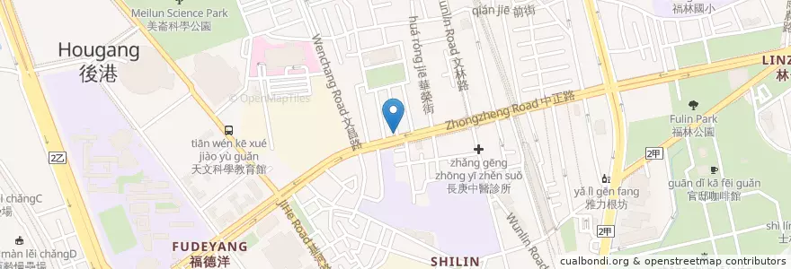 Mapa de ubicacion de 元大商業銀行 en تایوان, 新北市, تایپه, 士林區.