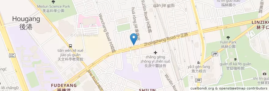 Mapa de ubicacion de 丹堤咖啡 en 臺灣, 新北市, 臺北市, 士林區.