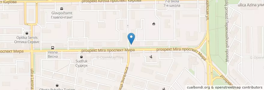 Mapa de ubicacion de Бережная en Russland, Föderationskreis Wolga, Oblast Kirow, Городской Округ Кирово-Чепецк.