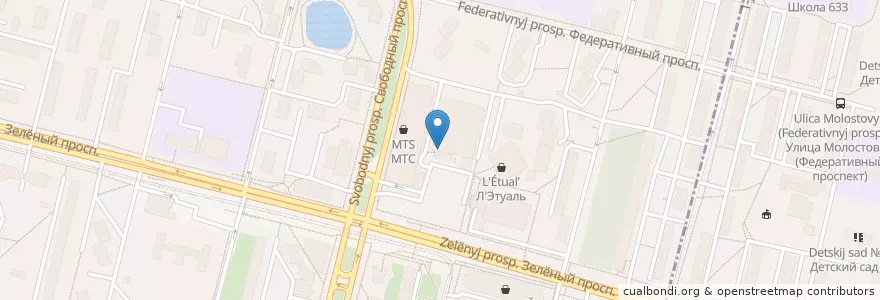 Mapa de ubicacion de Сбербанк en Rusia, Distrito Federal Central, Москва, Восточный Административный Округ, Район Новогиреево.