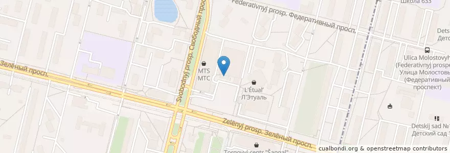 Mapa de ubicacion de Теремок en 俄罗斯/俄羅斯, Центральный Федеральный Округ, Москва, Восточный Административный Округ, Район Новогиреево.