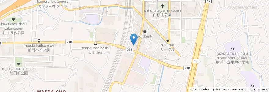 Mapa de ubicacion de 園田皮膚科 en Japan, Präfektur Kanagawa, Yokohama, 戸塚区.