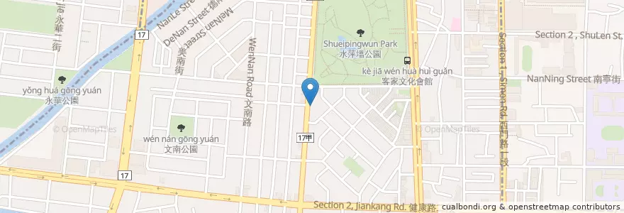 Mapa de ubicacion de 簡單歡唱會館 en Tayvan, 臺南市, 南區.