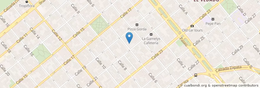 Mapa de ubicacion de Gineco Obstétrico Ramon Gonzalez Coro en Cuba, L'Avana, Plaza De La Revolución.