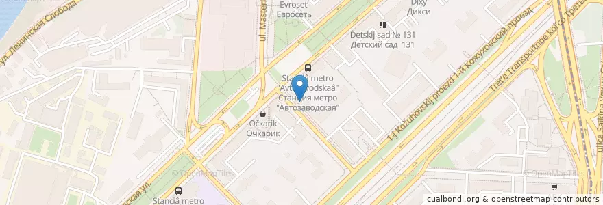 Mapa de ubicacion de Столички en Russie, District Fédéral Central, Moscou, Южный Административный Округ, Даниловский Район.