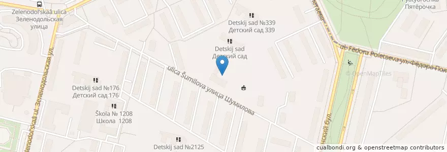 Mapa de ubicacion de Школа № 327 en Rusia, Distrito Federal Central, Москва, Юго-Восточный Административный Округ, Район Кузьминки.