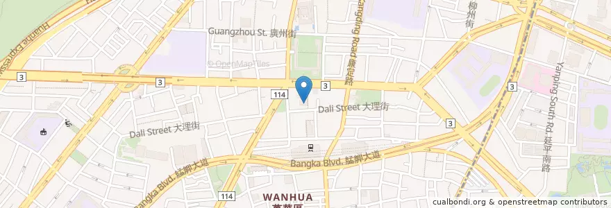 Mapa de ubicacion de 龍山商場 en Taiwan, 新北市, Taipé, 萬華區.