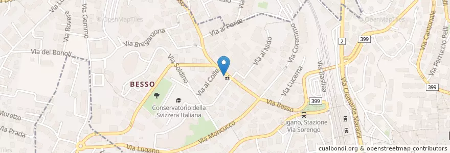 Mapa de ubicacion de Farmacia di Besso en 스위스, Ticino, Distretto Di Lugano, Lugano, Circolo Di Lugano Ovest.