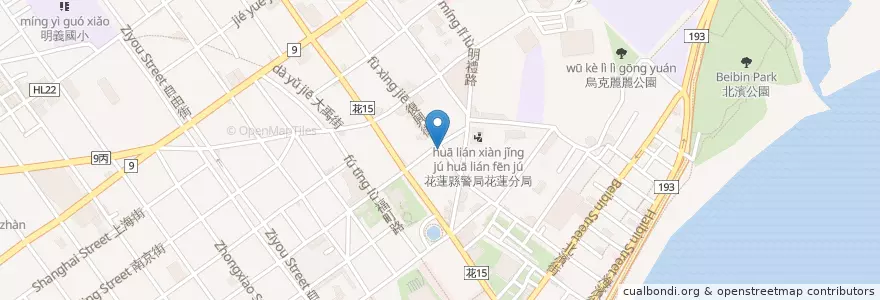 Mapa de ubicacion de 懷德診所 en Taiwan, Provincia Di Taiwan, Contea Di Hualien, Hualien.