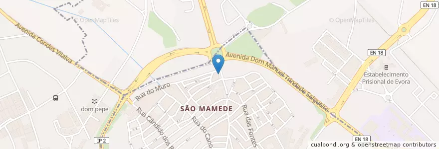 Mapa de ubicacion de Restaurante Porta D'Aviz en البرتغال, ألنتيجو, ألنتيجو الوسطى, يابرة, يابرة, Bacelo E Senhora Da Saúde.