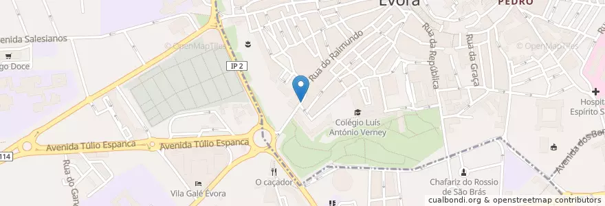 Mapa de ubicacion de Restaurante A Mata en ポルトガル, Alentejo, Alentejo Central, Évora, Évora, Évora.