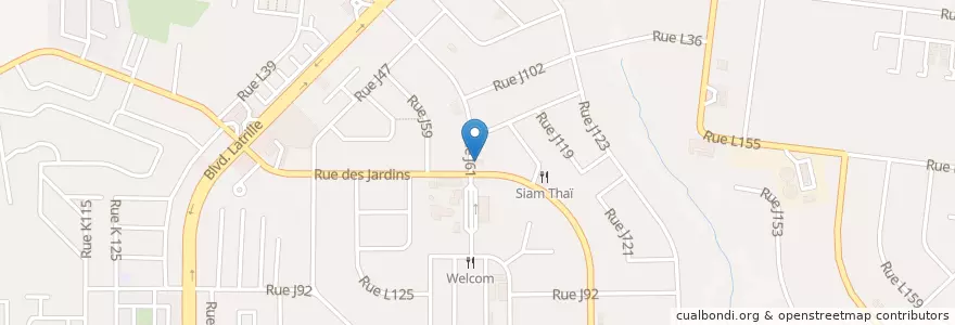 Mapa de ubicacion de Pharmacie Sainte Cécile en Ivoorkust, Abidjan, Cocody.