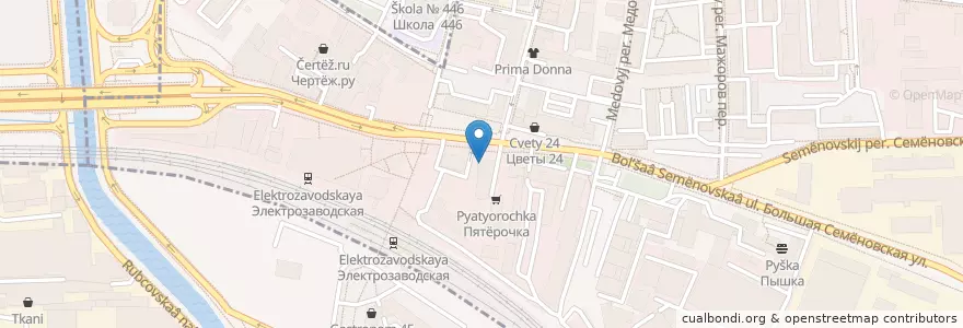 Mapa de ubicacion de Сбербанк en Rusia, Центральный Федеральный Округ, Москва, Восточный Административный Округ, Район Соколиная Гора.