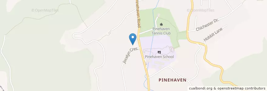 Mapa de ubicacion de Pinehaven Library en New Zealand, Wellington, Upper Hutt City.