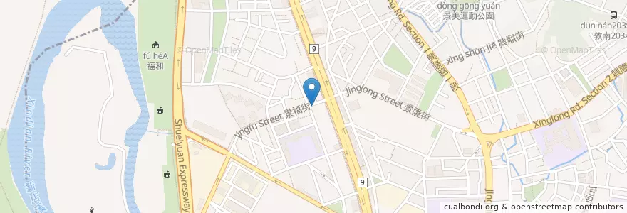 Mapa de ubicacion de 好吃的麵 en 台湾, 新北市, 台北市, 文山区.