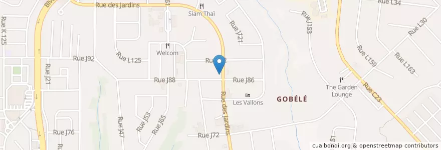 Mapa de ubicacion de Pharmacie Arc-en-ciel en ساحل عاج, آبیجان, Cocody.