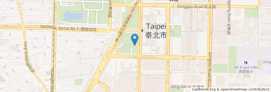 Mapa de ubicacion de parking pedestrian exit 3 en Taiwan, Nuova Taipei, Taipei, Distretto Di Xinyi.