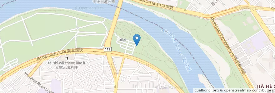 Mapa de ubicacion de 自行車租借 en Taiwan, Nuova Taipei.