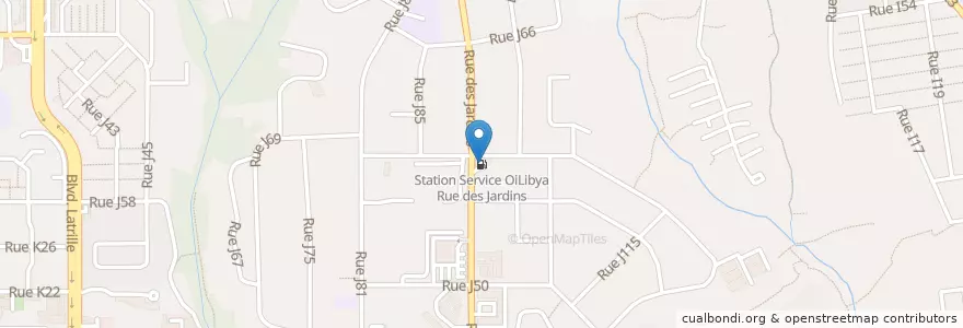 Mapa de ubicacion de Oryx en コートジボワール, アビジャン, Cocody.