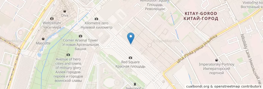 Mapa de ubicacion de Bosco Mishka Bar en Russia, Distretto Federale Centrale, Москва, Центральный Административный Округ, Тверской Район.