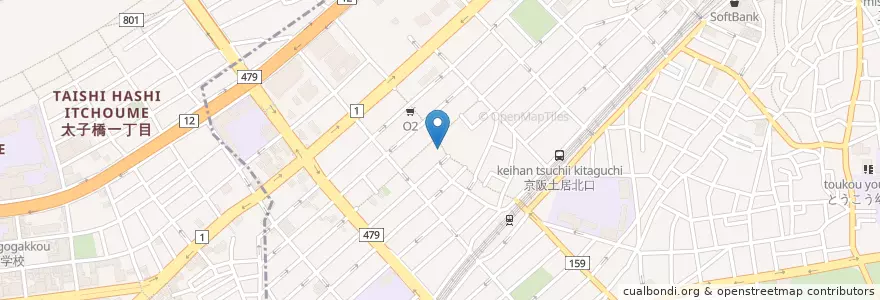 Mapa de ubicacion de さとうきび畑 en Япония, Осака, 守口市, 大阪市, 旭区.