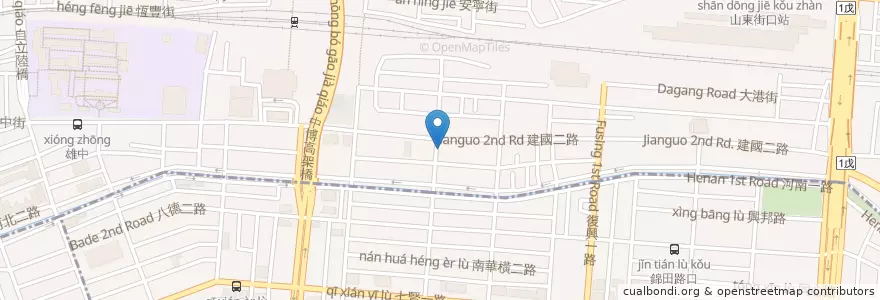 Mapa de ubicacion de 新溫州大餛飩 en تايوان, كاوهسيونغ, 三民區.