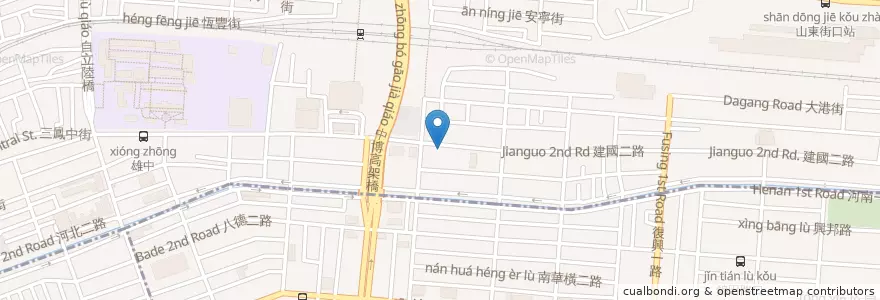 Mapa de ubicacion de 統聯客運高雄站 en Taiwan, Kaohsiung, Sanmin District.