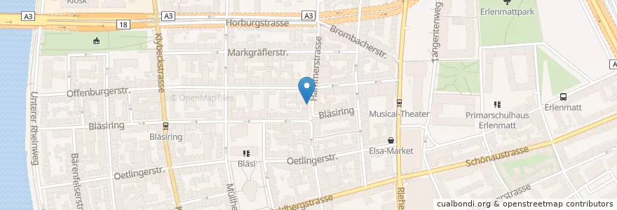 Mapa de ubicacion de Sport Pub Milan en سوئیس, Basel-Stadt, Basel.