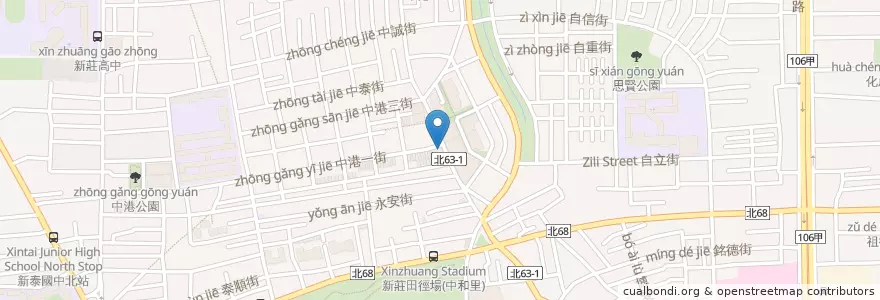 Mapa de ubicacion de 亞美の豆漿大王 en Taiwan, 新北市, 新莊區.