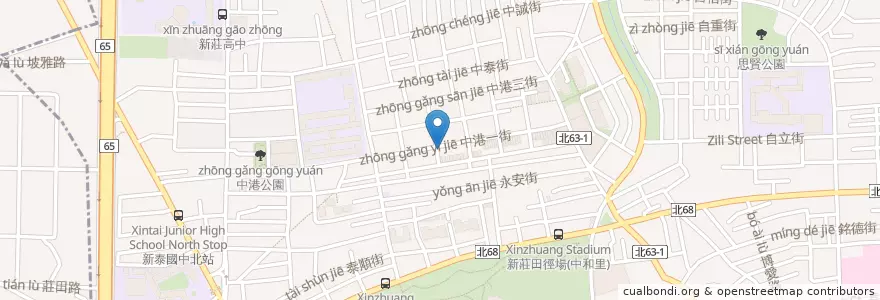 Mapa de ubicacion de 珍味美美早餐店 en Тайвань, Новый Тайбэй, 新莊區.