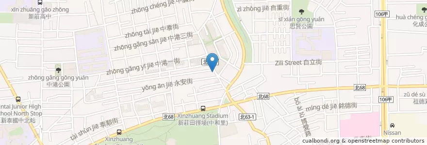 Mapa de ubicacion de 三商巧福 en Taiwan, 新北市, 新莊區.