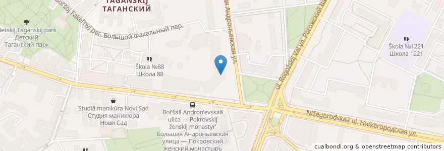 Mapa de ubicacion de Penny Black en Russland, Föderationskreis Zentralrussland, Moskau, Zentraler Verwaltungsbezirk, Таганский Район.