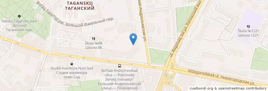 Mapa de ubicacion de Гемотест en Rússia, Distrito Federal Central, Москва, Центральный Административный Округ, Таганский Район.