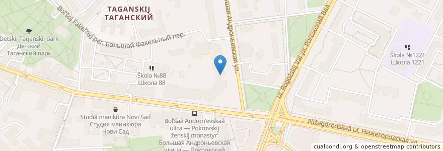 Mapa de ubicacion de Инвестиционный союз en Rússia, Distrito Federal Central, Москва, Центральный Административный Округ, Таганский Район.