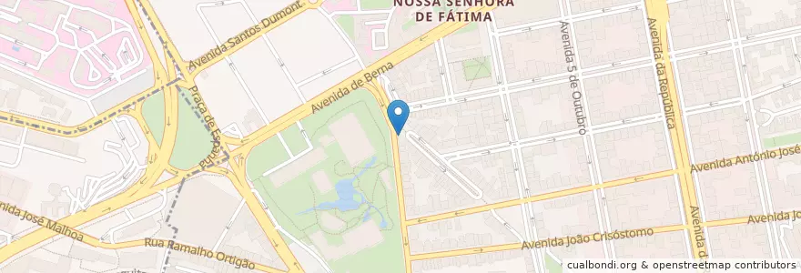 Mapa de ubicacion de Alves Santos e Esteves Lda. en 葡萄牙, Área Metropolitana De Lisboa, Lisboa, Grande Lisboa, 里斯本, Avenidas Novas.