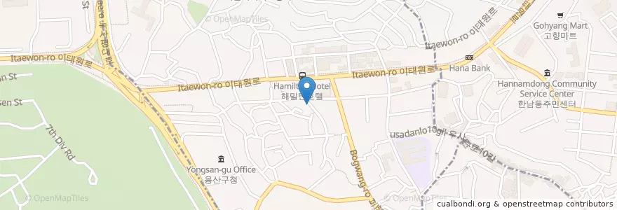 Mapa de ubicacion de Zucca's Artisan Gelato en 大韓民国, ソウル, 龍山区, 이태원1동.
