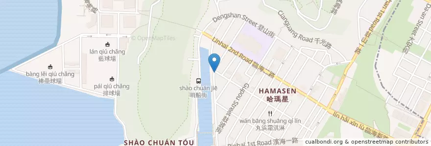 Mapa de ubicacion de 鴨媽廚房 en Taiwan, Kaohsiung, Gushan District.