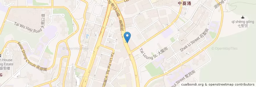 Mapa de ubicacion de 香港教會葵涌聚會所 The Church in Hong Kong Kwai Chung Assembly Hall en Çin, Guangdong, Hong Kong, Yeni Bölgeler, 葵青區 Kwai Tsing District.