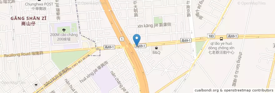 Mapa de ubicacion de 丹丹漢堡 en Taiwan, Kaohsiung, Fengshan.