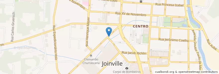 Mapa de ubicacion de Açaí Visconde en Brasilien, Süden, Santa Catarina, Região Geográfica Intermediária De Joinville, Microrregião De Joinville, Joinville.