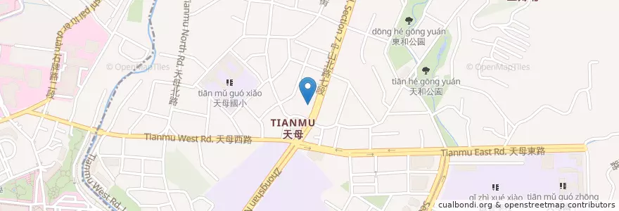 Mapa de ubicacion de Dairy Queen天母門市 en Taiwan, 新北市, Taipé, 北投區, 士林區.