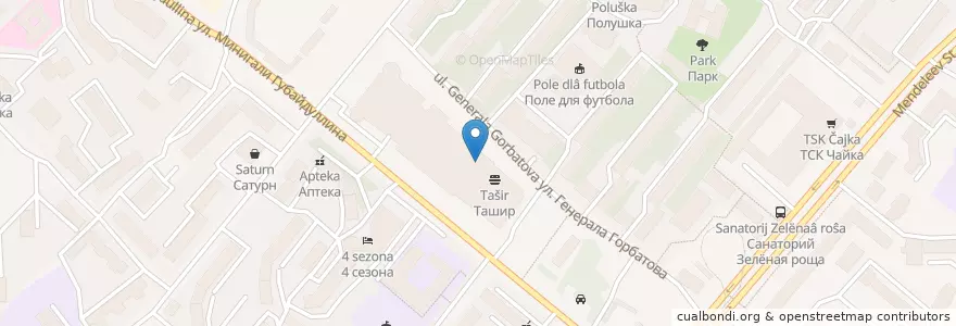 Mapa de ubicacion de Сабвэй en روسیه, Приволжский Федеральный Округ, Башкортостан, Городской Округ Уфа.