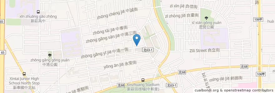 Mapa de ubicacion de 金革自助餐 en تايوان, تايبيه الجديدة, 新莊區.